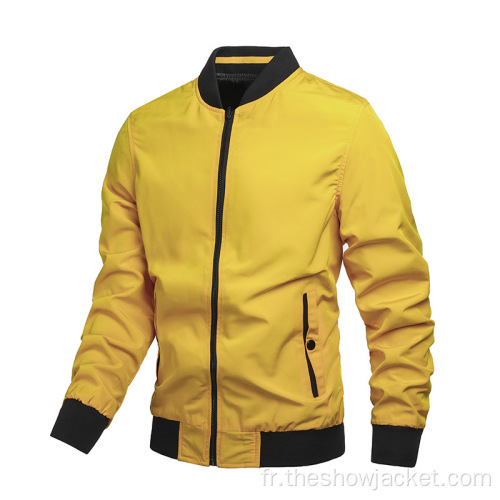 OEM Veste de baseball réversible pour homme à glissière sur mesure